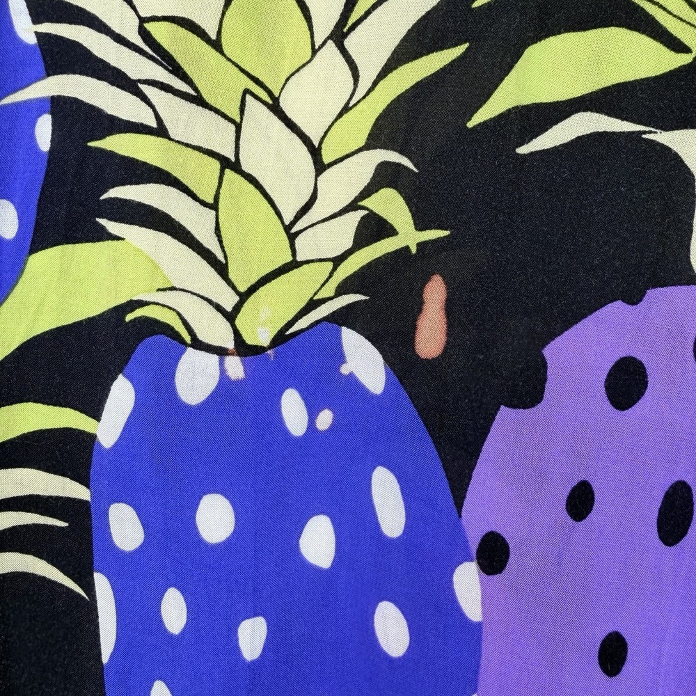 Beauty Sleep Social Women's SZ-L Cropped Pineapple Print Lounge Pants 100% Rayon - Picture 2 of 16